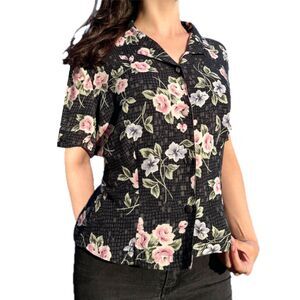 1990's Deadstock Sag Harbor Floral Blouse